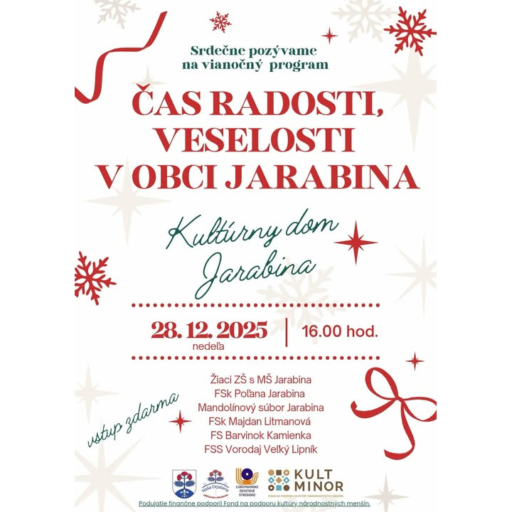 Menšia fotka pre článok Čas radosti, veselosti v obci Jarabina