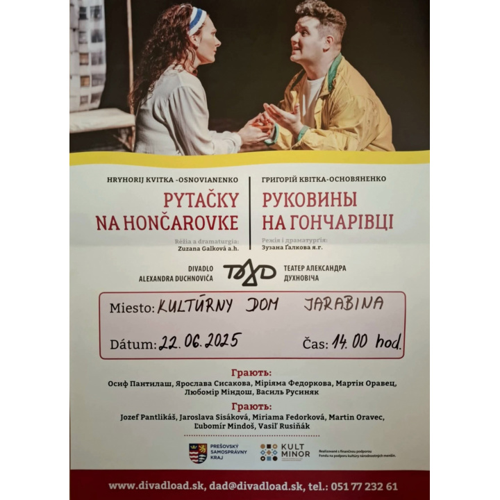 Menšia fotka pre článok Divadelné predstavenie Pytačky na Hončarovke