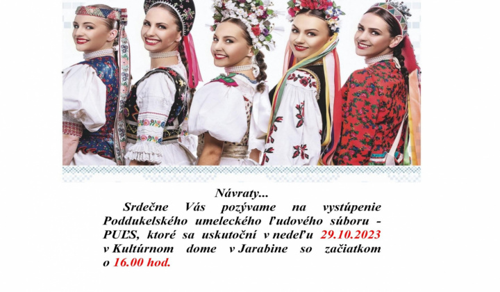 Aktuality / VYSTÚPENIE PODDUKELSKÉHO UMELECKÉHO SÚBORU - PUĽS - foto