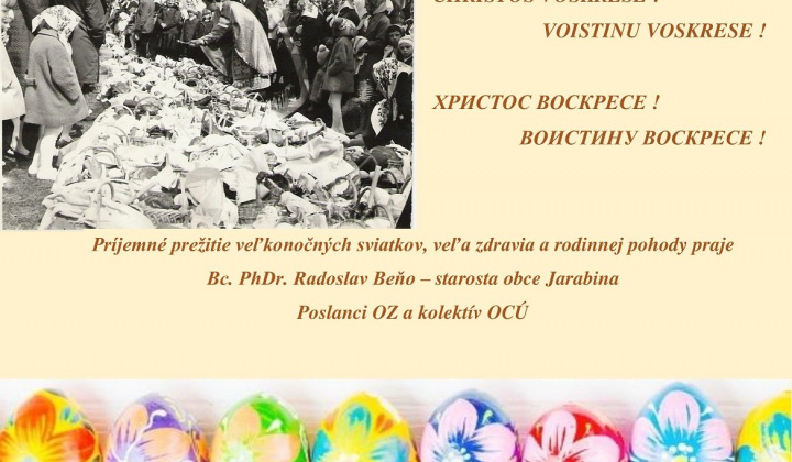 Aktuality / Christos Voskrese ! Voistinu voskrese ! - foto