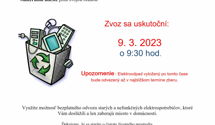 Aktuality / Zber nefunkčných elektorspotrebičov - foto