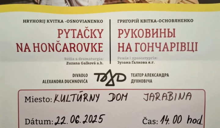 Divadelné predstavenie Pytačky na Hončarovke 