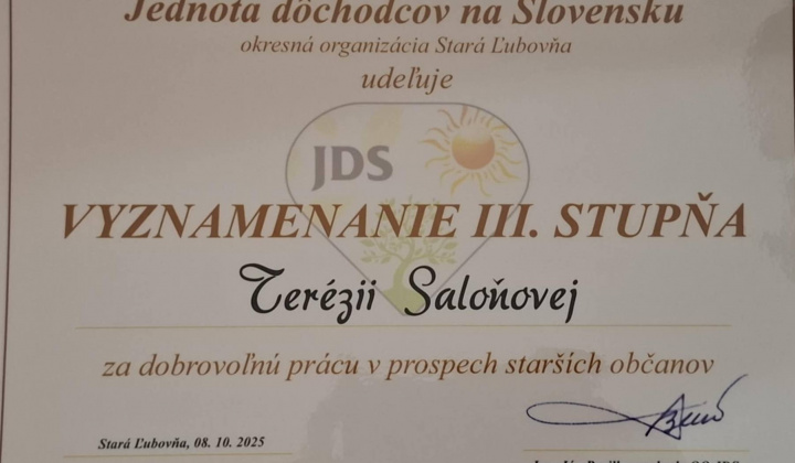 AKTÍVNYM SENIOROM K SVIATKU