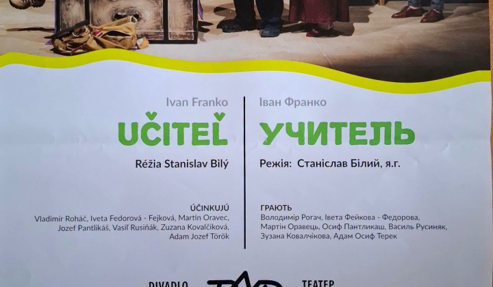 DIVADELNÉ PREDSTAVE UČITEĽ - УЧИТЕЛЬ