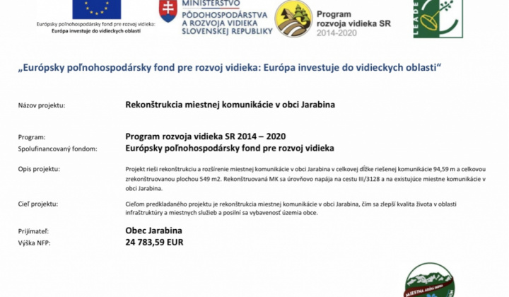 Výstavba cesty pri základnej škole