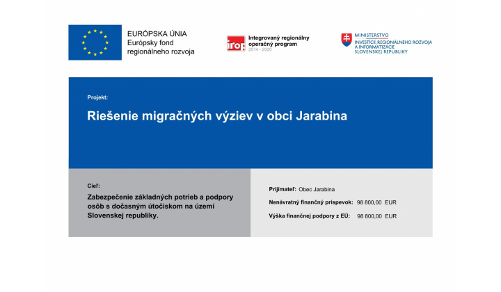 Riešenie migračných výziev v obci Jarabina