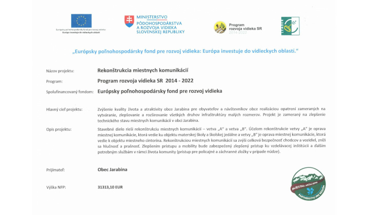 Rekonštrukcia miestnych komunikácií