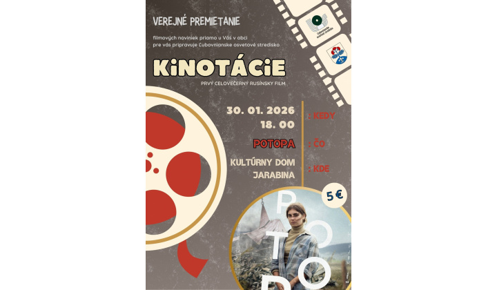 Fotka pre článok KINOTÁCIE - RUSÍNSKY FILM POTOPA
