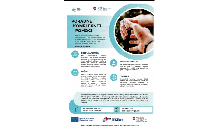 Fotka pre článok Poradňa komplexnej pomoci na ÚPSVaR