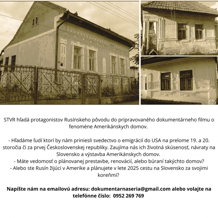 Menšia fotka pre článok PRÍPRAVA NOVÉHO DOKUMENTU STVR ''Amerikánske domy''