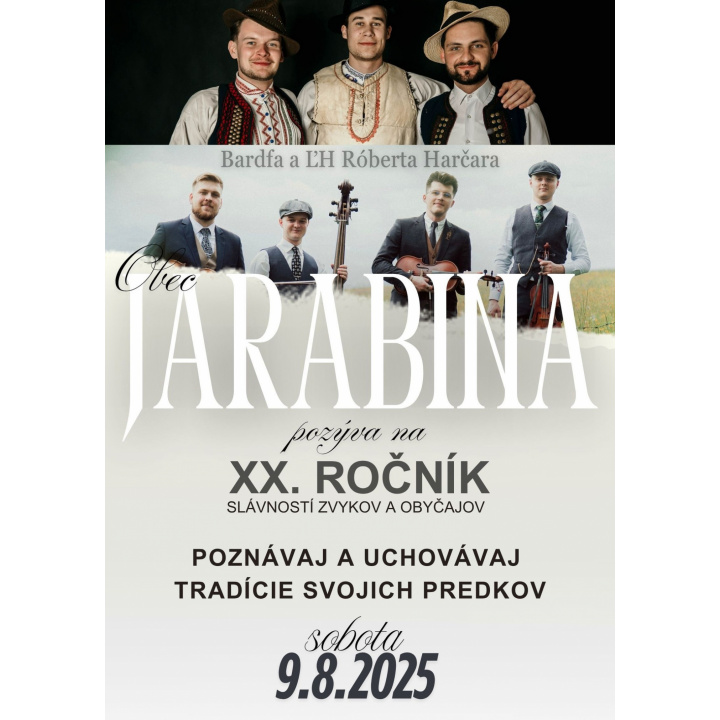 Menšia fotka pre článok XX. Slávností zvykov a obyčajov obce Jarabina - Bardfa a ĽH Róberta Harčara
