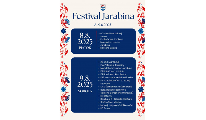 Fotka pre článok XX. Slávností zvykov a obyčajov obce Jarabina